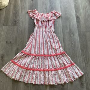 misa los angeles marquita off the shoulder embroidered maxi summer sun dress